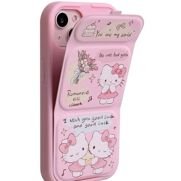 Cartoon Kitty for IPhone 15 Pro Max with stand and hidden compartment for cards - Picture 4 of 4